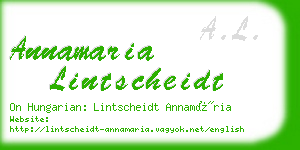 annamaria lintscheidt business card